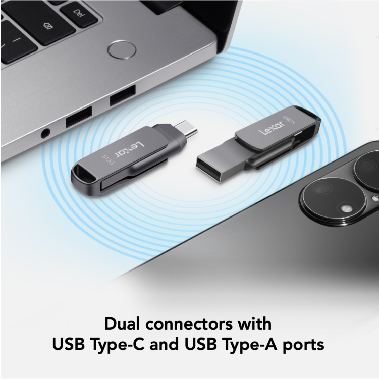  Lexar 128GB JumpDrive Dual Drive D400 USB 3.2 Flash Drive